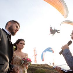 MG 5154 2 1res - A parachuting ceremony exit at this wedding on a cliff in Portugal! This wedding on a cliff in Portugal had a high flying exit!