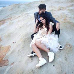 MG 5644 285res - A parachuting ceremony exit at this wedding on a cliff in Portugal! This wedding on a cliff in Portugal had a high flying exit!