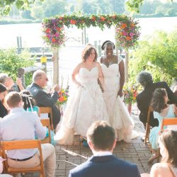 Ceremony 20 - Lakeside love at sunset at this Ithaca farmers market wedding Lakeside love at sunset at this Ithaca farmers market wedding