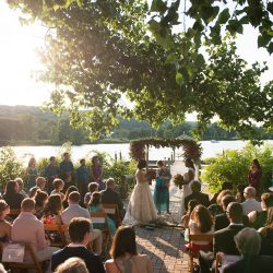 Ceremony 39 - Lakeside love at sunset at this Ithaca farmers market wedding Lakeside love at sunset at this Ithaca farmers market wedding