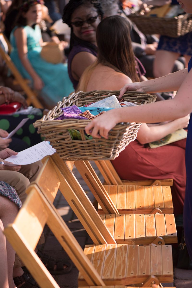 Lakeside love at sunset at this Ithaca farmers market wedding