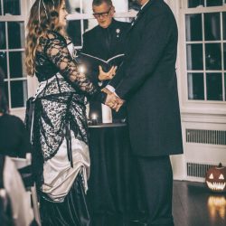 Green Sims Jay Farrell Photography JFP16362 low - The dress at this Gothic Halloween wedding is giving us googly eyes The dress at this Halloween wedding is giving us googly eyes