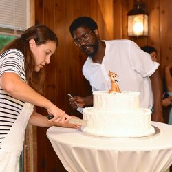 JNP 7252 - Overalls, a choreographed first dance, and custom popcorn at this A-frame wedding Overalls, a choreographed first dance, and custom popcorn at this wedding
