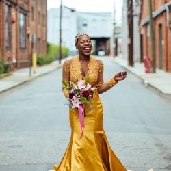Styled Shoot107of181 - Don't miss the stunning golden gown at this industrial shoot Don't miss the stunning yellow gown at this industrial shoot