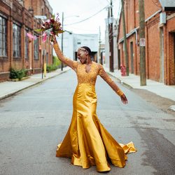 Styled Shoot115of181 - Don't miss the stunning golden gown at this industrial shoot Don't miss the stunning yellow gown at this industrial shoot