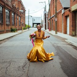Styled Shoot117of181 - Don't miss the stunning golden gown at this industrial shoot Don't miss the stunning yellow gown at this industrial shoot