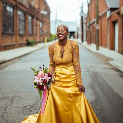 Styled Shoot130of181 - Don't miss the stunning golden gown at this industrial shoot Don't miss the stunning yellow gown at this industrial shoot