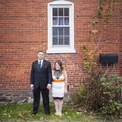 A gas mask--erade wedding fit for the impending zombie apocalypse