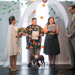 Jurassic Jamboree: a dinosaur wedding with tacos, T-Rex heels, and a golden claw