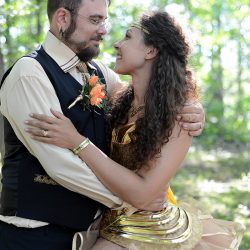 AnnaZackWedding 224 - Don't miss the gilded gold tutu dress at this forest festival wedding Don't miss the gold tutu dress at this festival wedding
