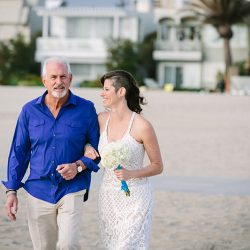Lindsey Whitney 077 - An aerial silk chuppah and two stunning gowns at this sweet beach wedding An aerial silk chuppah and two stunning gowns at this sweet beach wedding