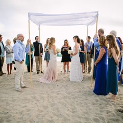Lindsey Whitney 090 - An aerial silk chuppah and two stunning gowns at this sweet beach wedding An aerial silk chuppah and two stunning gowns at this sweet beach wedding