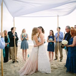 Lindsey Whitney 166 - An aerial silk chuppah and two stunning gowns at this sweet beach wedding An aerial silk chuppah and two stunning gowns at this sweet beach wedding