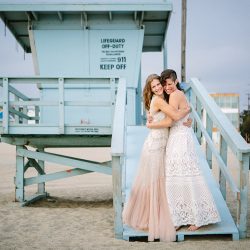 Lindsey Whitney 198 - An aerial silk chuppah and two stunning gowns at this sweet beach wedding An aerial silk chuppah and two stunning gowns at this beach wedding