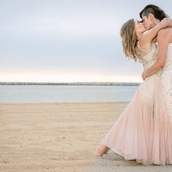 Lindsey Whitney 348 - An aerial silk chuppah and two stunning gowns at this sweet beach wedding An aerial silk chuppah and two stunning gowns at this beach wedding