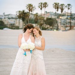 Lindsey Whitney 350 - An aerial silk chuppah and two stunning gowns at this sweet beach wedding An aerial silk chuppah and two stunning gowns at this beach wedding