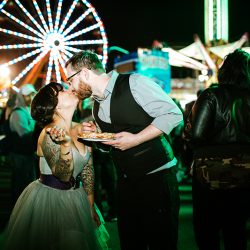 Photo Oct 22 8 58 28 AM - Have a bite of "first funnel cake" at this North Carolina state fair wedding Have a bite of "first funnel cake" at this North Carolina state fair wedding