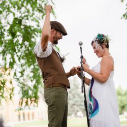 benandalisha 5661 28490228000 o - Be wowed by this eccentric Denver bicycle wedding with costumes, singing, and a "first lap" Be wowed by this eccentric Denver wedding with costumes, singing, and a "first lap"