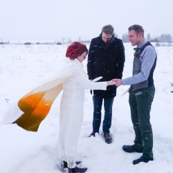 027 ceremony family - A frostbitten Canadian national park elopement (with bison!) A frostbitten Canadian national park elopement (with bison!)