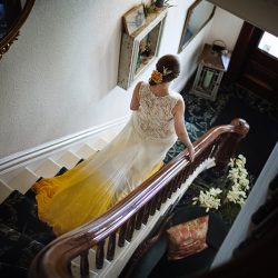 We "dyed" when we saw this dip-dyed gown at a Minneapolis wedding