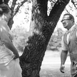 We "dyed" when we saw this dip-dyed gown at a Minneapolis wedding