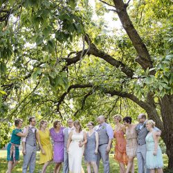 We "dyed" when we saw this dip-dyed gown at a Minneapolis wedding