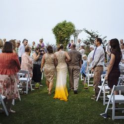 We "dyed" when we saw this dip-dyed gown at a Minneapolis wedding