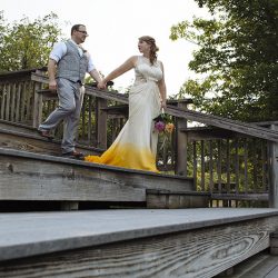 We "dyed" when we saw this dip-dyed wedding gown