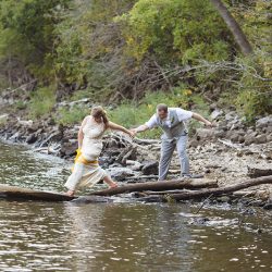 We "dyed" when we saw this dip-dyed wedding gown
