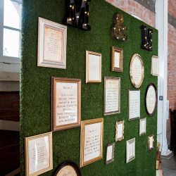 How fake grass and picture frames created the most kick-ass seating chart