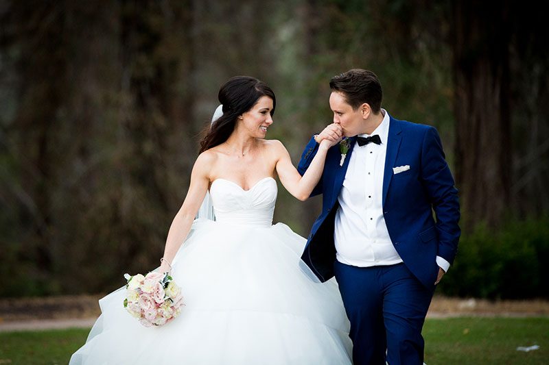 A self-designed menu and vintage details at this stunning San Diego wedding