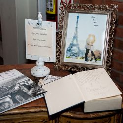 A chef-designed menu and vintage details at this gorgeous two-lady wedding