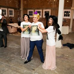 A chef-designed menu and vintage details at this gorgeous two-lady wedding