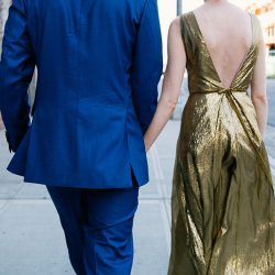 JennyDean 67 - A gold dress wedding + karaoke + tacos + fairy lights A gold dress wedding with karaoke, and tacos all wrapped up in fairy lights