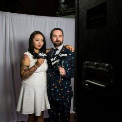 Reception82of128 - This pop culture wedding wins all with a Pac-Man suit, Mario Kart, and a Delorean(!) This pop culture wedding wins all with a Pac-Man suit, Mario Kart, and a Delorean(!)