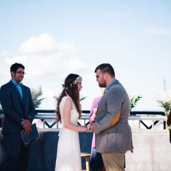 Reinhart Hamilton JuliaKinnunenPhotography EmmaTrevor71 low - A ceremony right where they got engaged: on the Murray Morgan Bridge! A Morgan Bridge ceremony and museum wedding