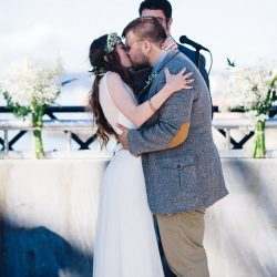 Reinhart Hamilton JuliaKinnunenPhotography EmmaTrevor74 low - A ceremony right where they got engaged: on the Murray Morgan Bridge! A Morgan Bridge ceremony and museum wedding