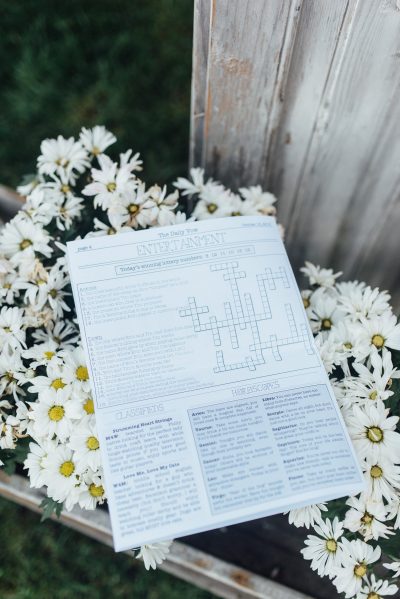 Extra extra! Read all about these custom newspaper wedding programs