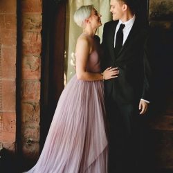 purple wedding dress