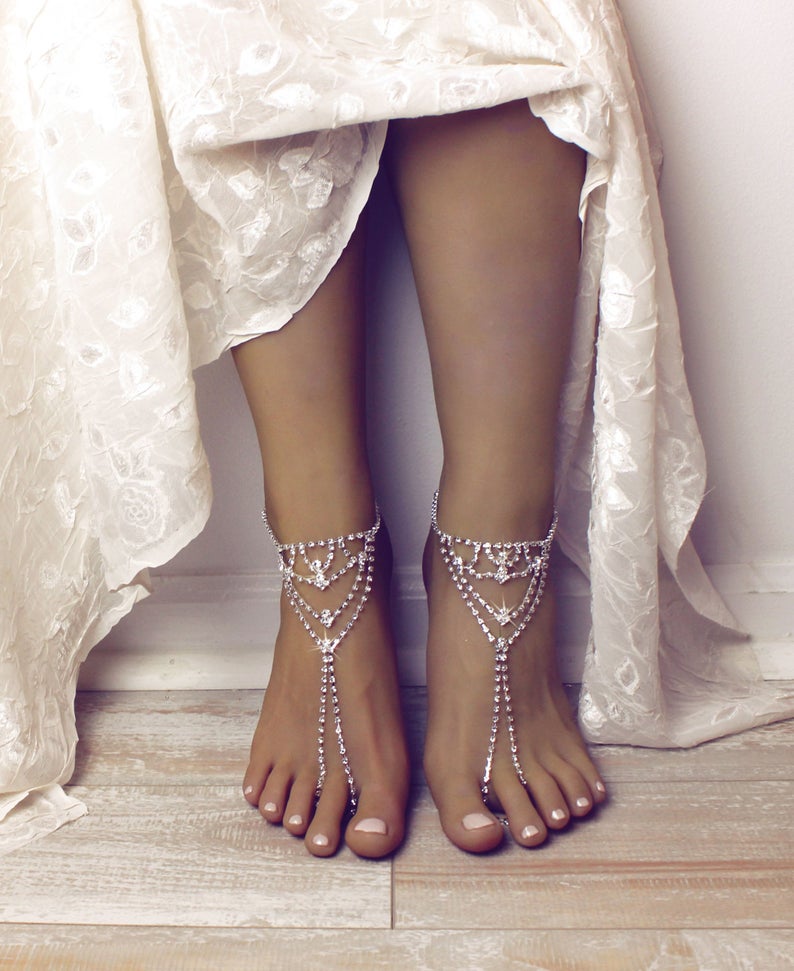 Buy Barefoot Sandals, Beaded Barefoot Sandals, Beach Wedding Barefoot Sandal,  Pearl Barefoot Shoes, Bridal Barefoot Sandals, Footless Sandal Online in  India - Etsy