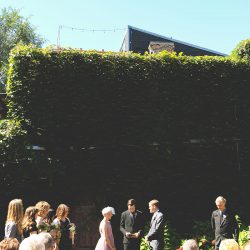 Stroll around this garden wedding in Nebraska with a #goals purple dress