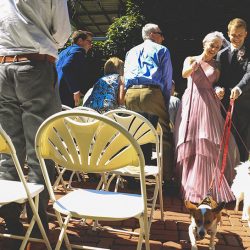 Stroll around this garden wedding in Nebraska with a #goals purple dress