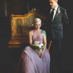 Stroll around this garden wedding in Nebraska with a #goals purple dress