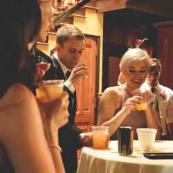 Stroll around this garden outdoor wedding in Nebraska with a #goals purple dress