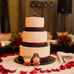 woodwedding receptiondetails 62 31892094520 o - This laid-back wedding had bridesmaids in white and a BEETLEJUICE officiant This laid-back wedding had a wedding party in white and BEETLEJUICE