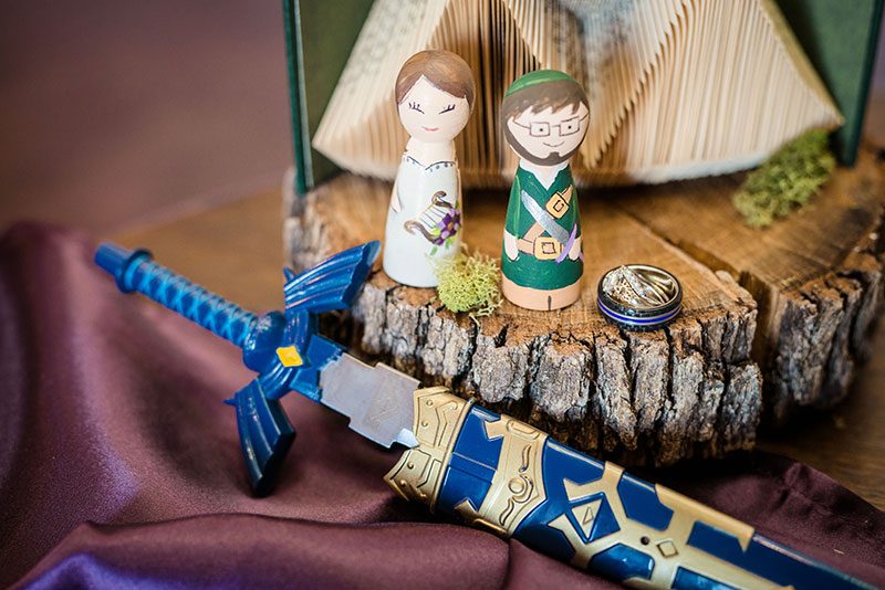 An elegant Legend of Zelda gamer wedding for pixel fiends