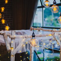 Trapeze, tulle, and two ladies at a gorgeous Seattle wedding