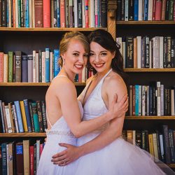 Trapeze, tulle, and two ladies at a gorgeous Seattle wedding