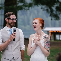 JohnnyAlexisWedding LakeCrescent 683 - Bask in the glow of this rustic Olympic National Park wedding JohnnyAlexisWeBask in the glow of this rustic Washington wedding