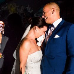 This couple destroyed the Death Star at their Star Wars-themed vow renewal!
